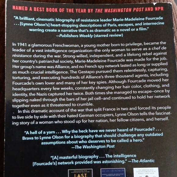 Madame Fourcade's Secret War Paperback Book By Lynne Olson - Picture 7 of 8